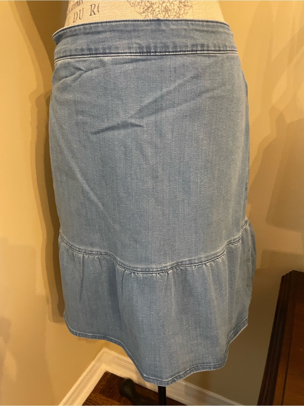 J. Crew Light Blue Denim Midi Skirt